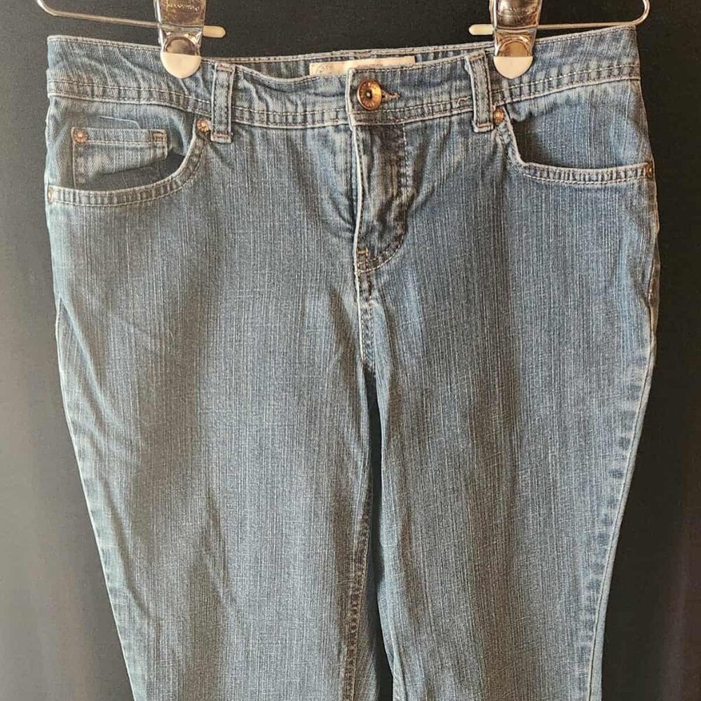 Faded Glory Classic 1972 Mid-Rise Stretch Straight Jeans Women's 8 Petite